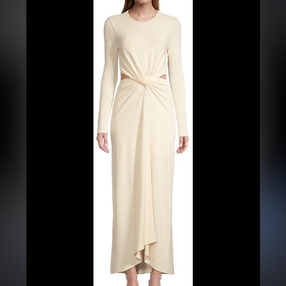 Elegant Cream Midi Dress
